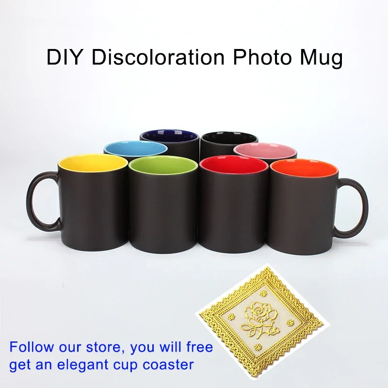 Sublimation Mug Blank - Черная кружка «сделай сам», кружки, меняющие