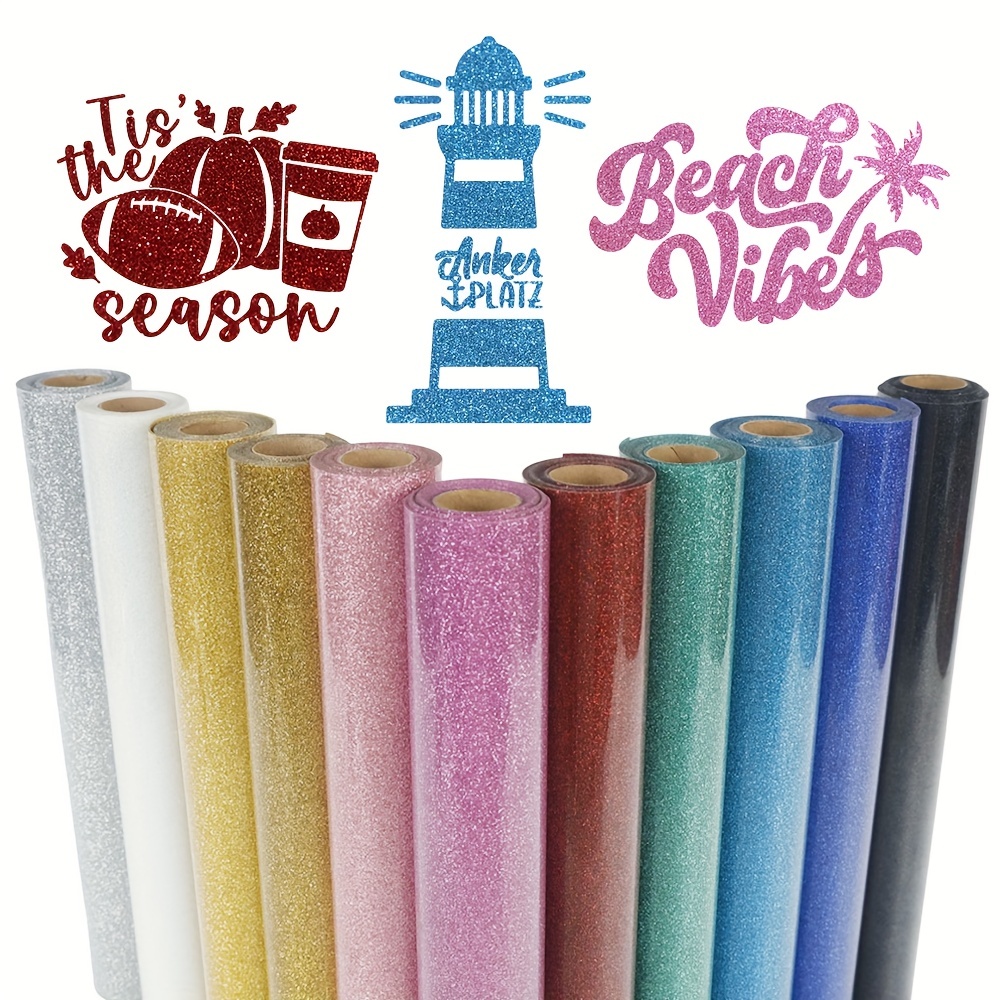 Heat Transfer Vinyl Roll - 1 упаковка, рулон глиттерной термотрансферной пленки